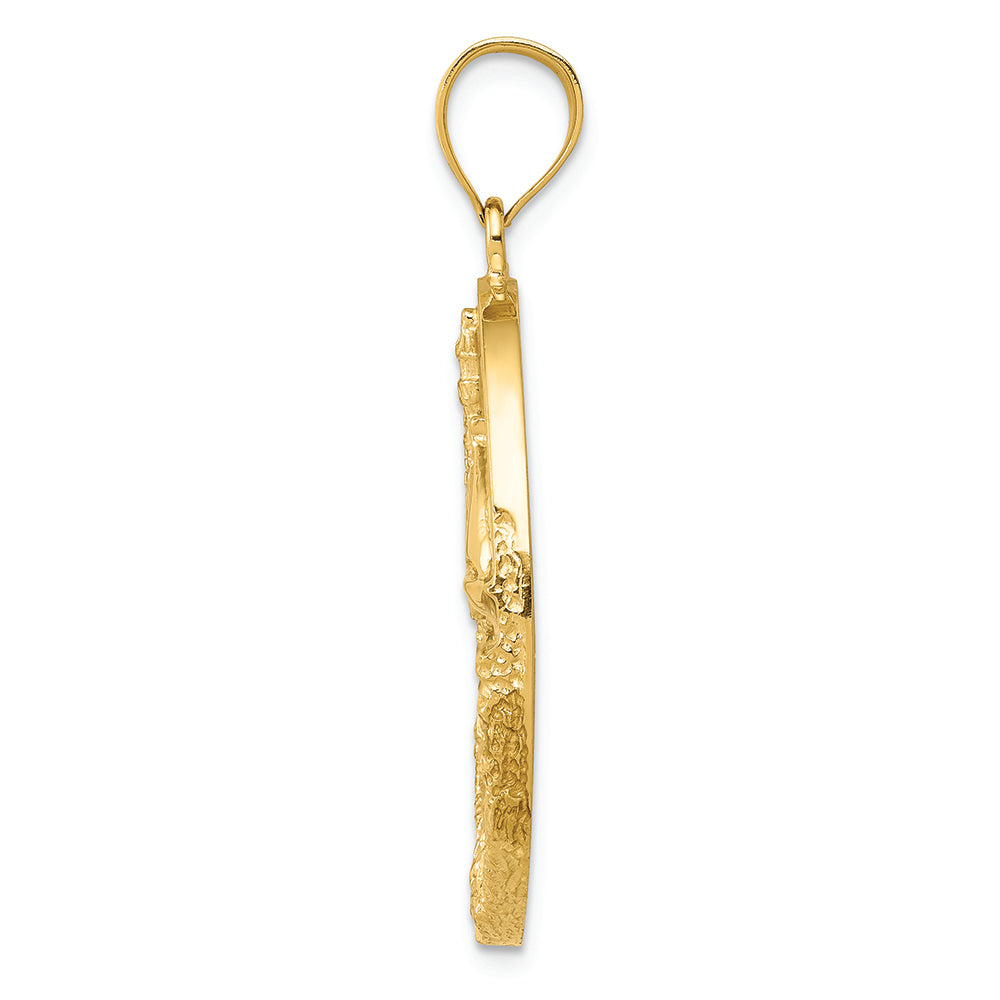 FJC Finejewelers 14k Yellow Gold Imitation Opal Lighthouse Sailboat Charm
