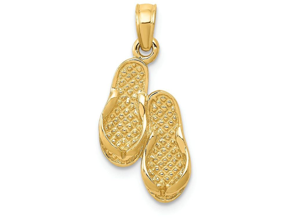 FJC Finejewelers 14k Yellow Gold Flip Flops Charm