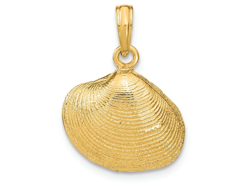 FJC Finejewelers 14k Yellow Gold Medium Clam Shell Charm