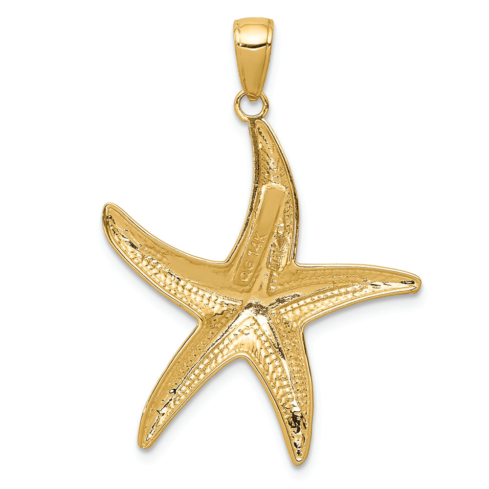FJC Finejewelers 14k Yellow Gold Bright Cut Starfish Charm