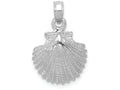 FJC Finejewelers 14k White Gold Scallop Shell Charm