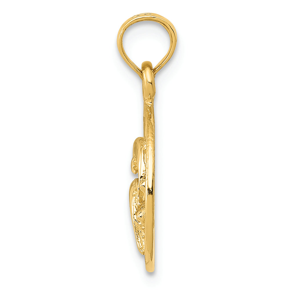 FJC Finejewelers 14k Yellow Gold Double Dolphin Circle Charm