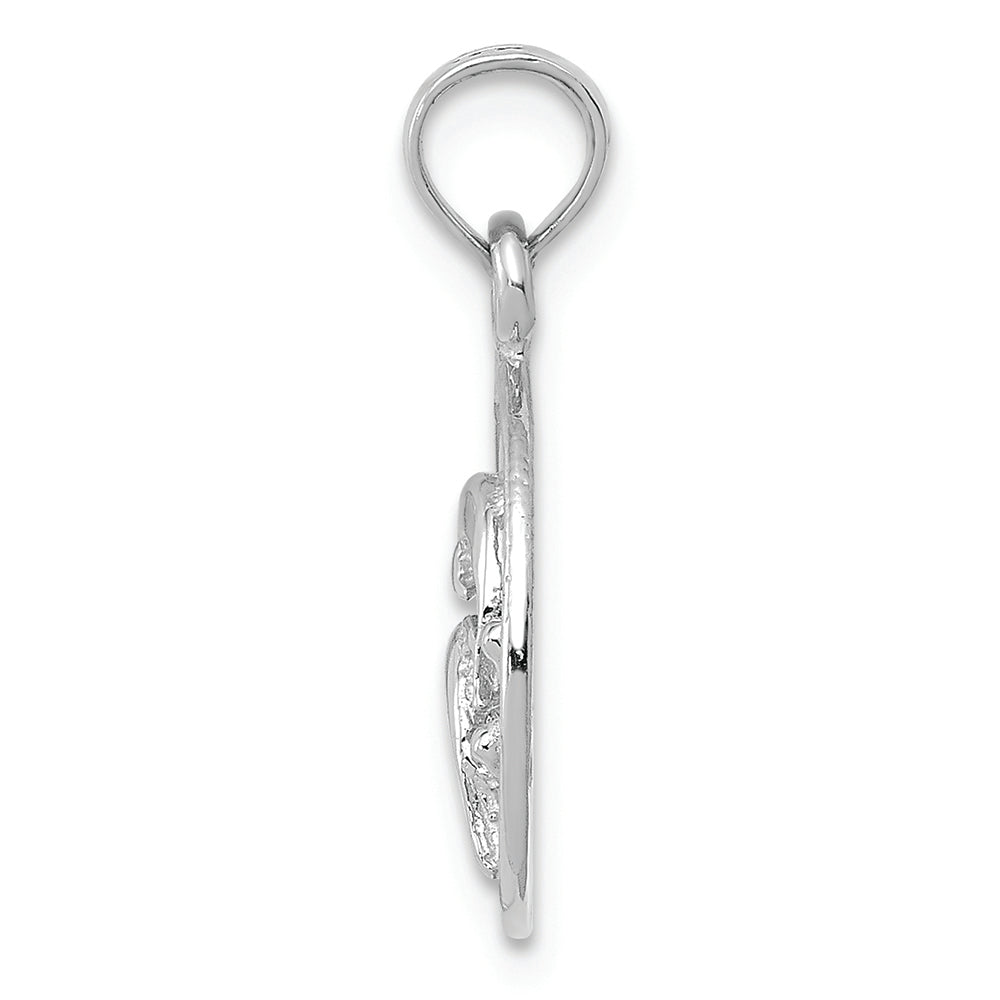 FJC Finejewelers 14k White Gold Double Dolphin Circle Charm