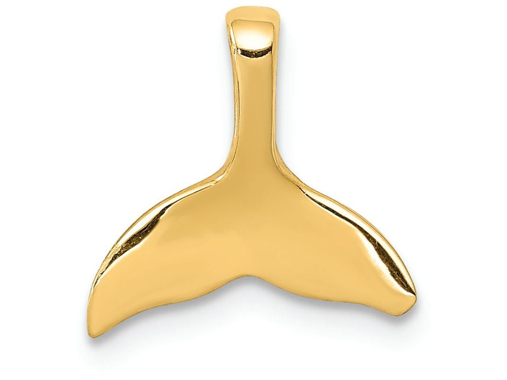 FJC Finejewelers 14k Yellow Gold Whale Tail Chain Slide Charm