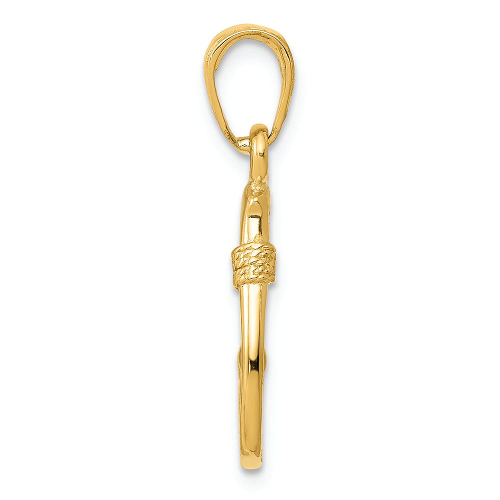 FJC Finejewelers 14k Yellow Gold Fish Hook Charm
