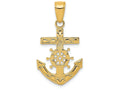 FJC Finejewelers 14k Yellow Gold Mariner's Cross Charm