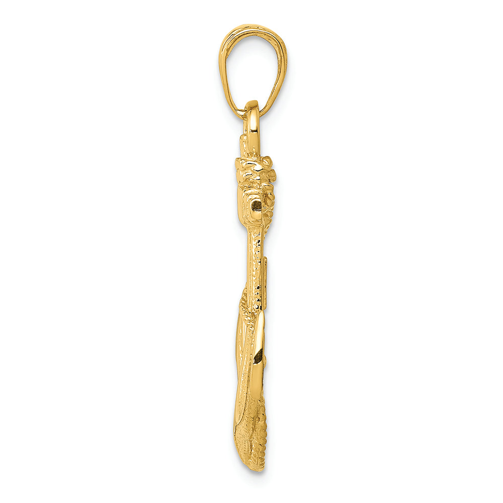 FJC Finejewelers 14k Yellow Gold Anchor with Rope Charm