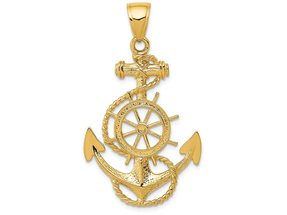 FJC Finejewelers 14k Yellow Gold Large Anchor Wwithheel Charm