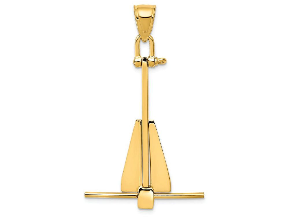 FJC Finejewelers 14k Yellow Gold Moveable Anchor Charm