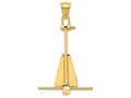 FJC Finejewelers 14k Yellow Gold Moveable Anchor Charm