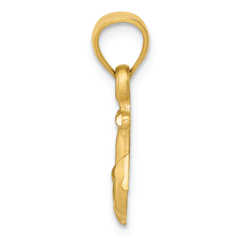 FJC Finejewelers 14k Yellow Gold Bright Cut Anchor Charm