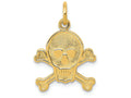 FJC Finejewelers 14k Yellow Gold Skull Bones Charm
