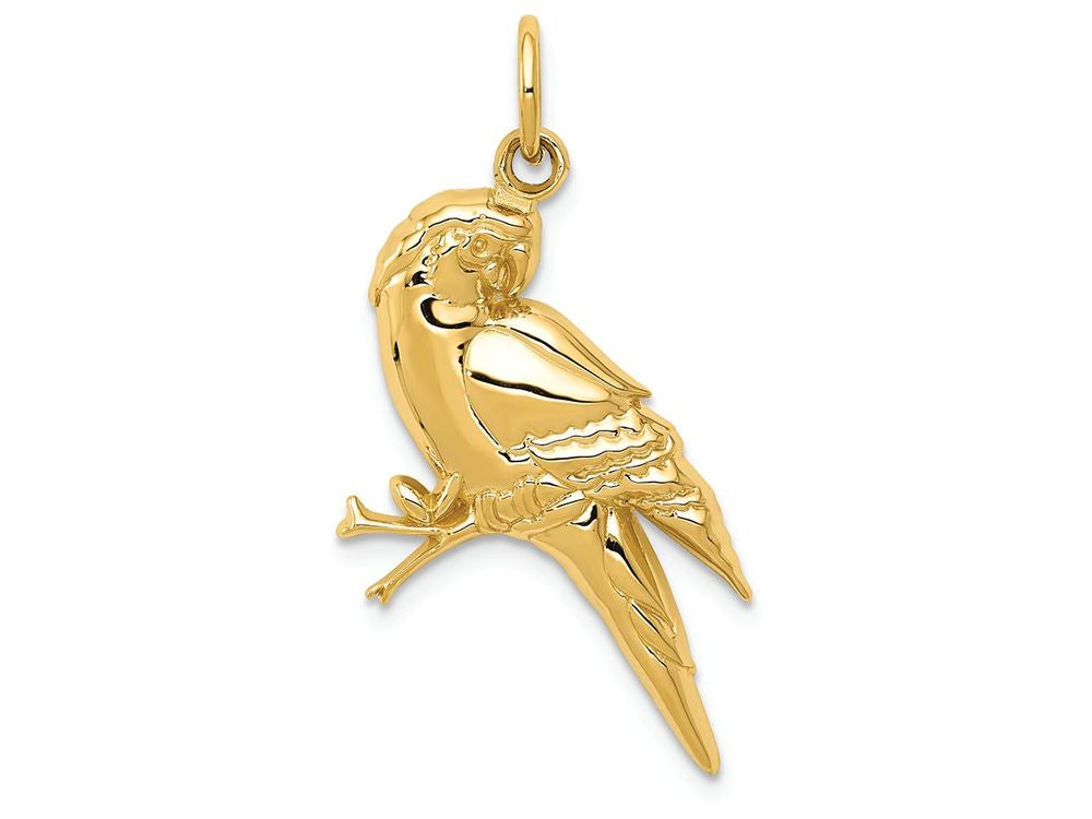 FJC Finejewelers 14k Yellow Gold Parrot Charm