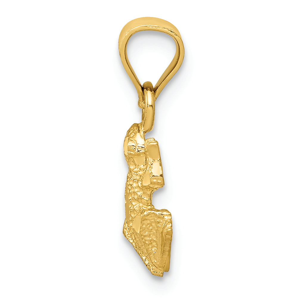 FJC Finejewelers 14k Yellow Gold Bright Cut Frog Charm