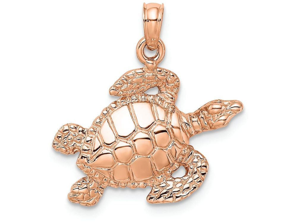 FJC Finejewelers 14k Rose Gold Sea Turtle Polish Charm