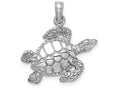 FJC Finejewelers 14k White Gold White Sea Turtle Polish Charm