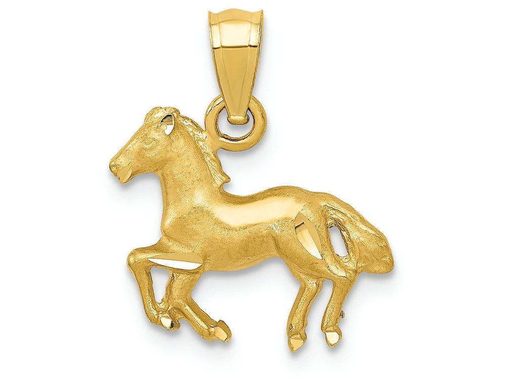 FJC Finejewelers 14k Yellow Gold Bright Cut Horse Charm