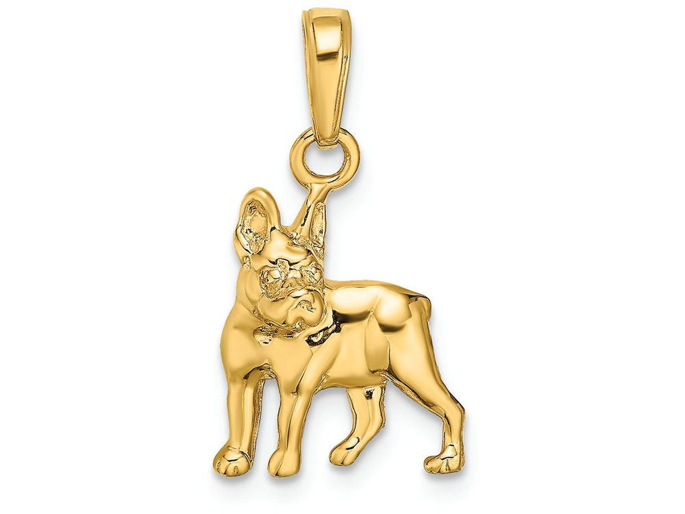 FJC Finejewelers 14k Yellow Gold Boston Terrier Dog Charm