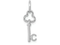 FJC Finejewelers 14k White Gold Initial C Key Charm