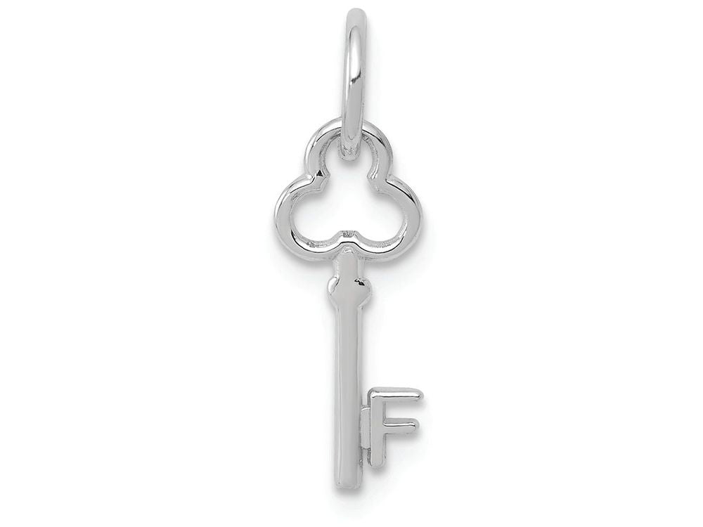 FJC Finejewelers 14k White Gold Initial F Key Charm