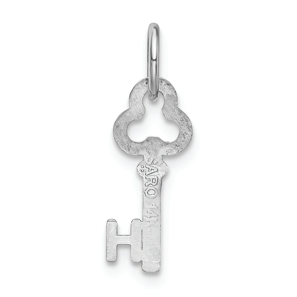 FJC Finejewelers 14k White Gold Initial H Key Charm