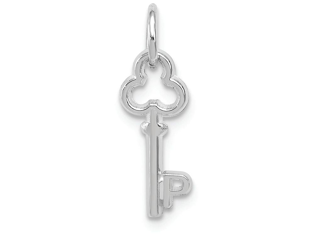 FJC Finejewelers 14k White Gold Initial P Key Charm
