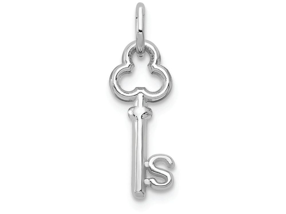 FJC Finejewelers 14k White Gold Initial S Key Charm