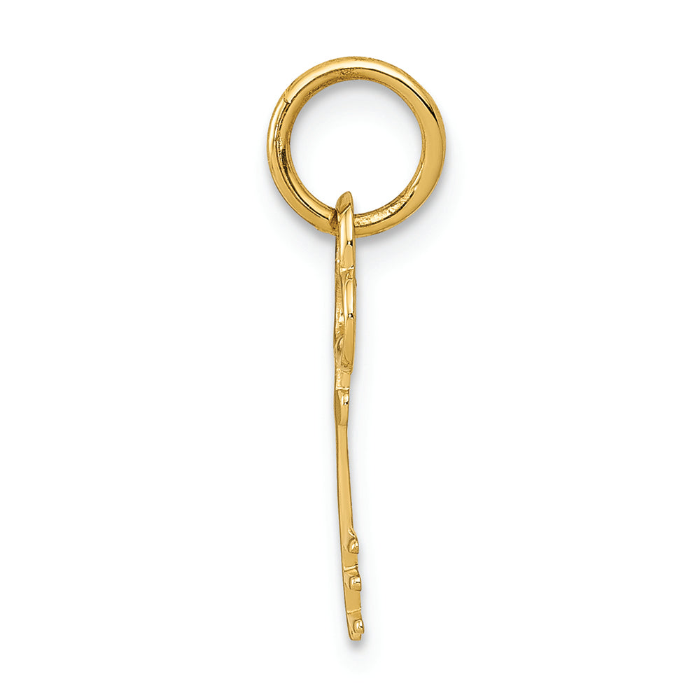 FJC Finejewelers 14k Yellow Gold Initial E Key Charm