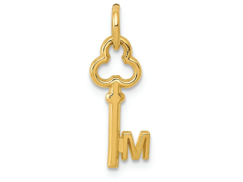 FJC Finejewelers 14k Yellow Gold Initial M Key Charm