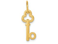 FJC Finejewelers 14k Yellow Gold Initial O Key Charm