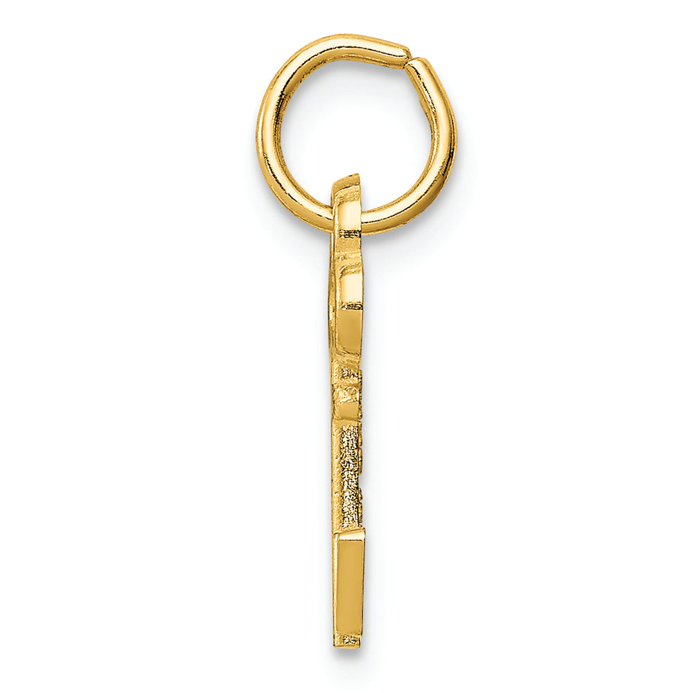 FJC Finejewelers 14k Yellow Gold Initial V Key Charm