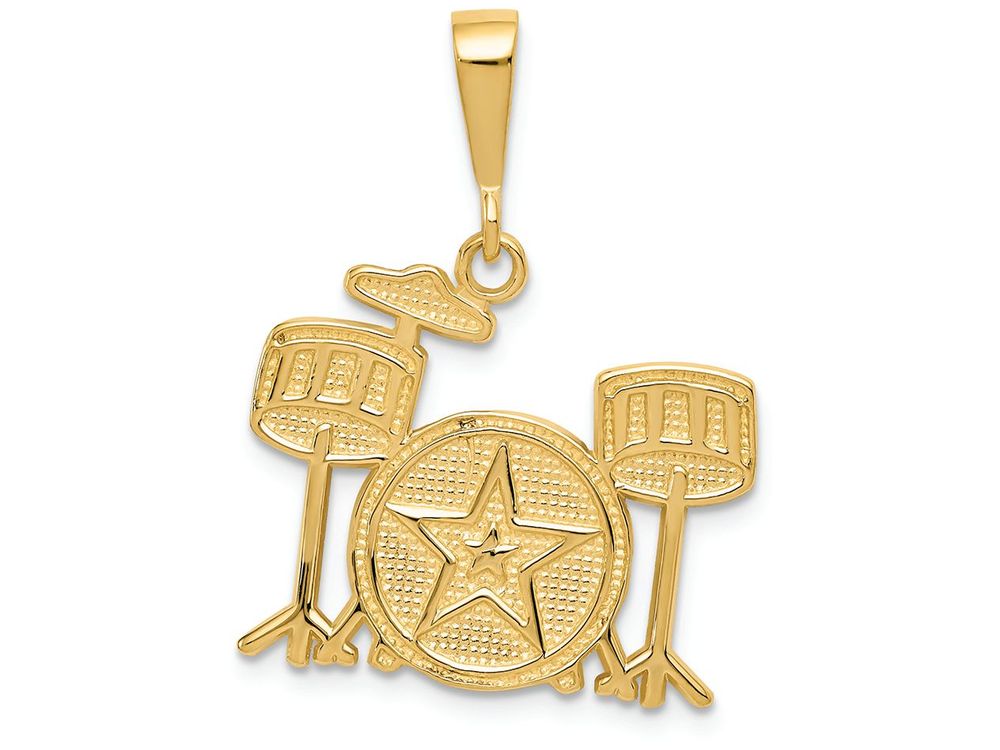 FJC Finejewelers 14k Yellow Gold Drum Set Charm