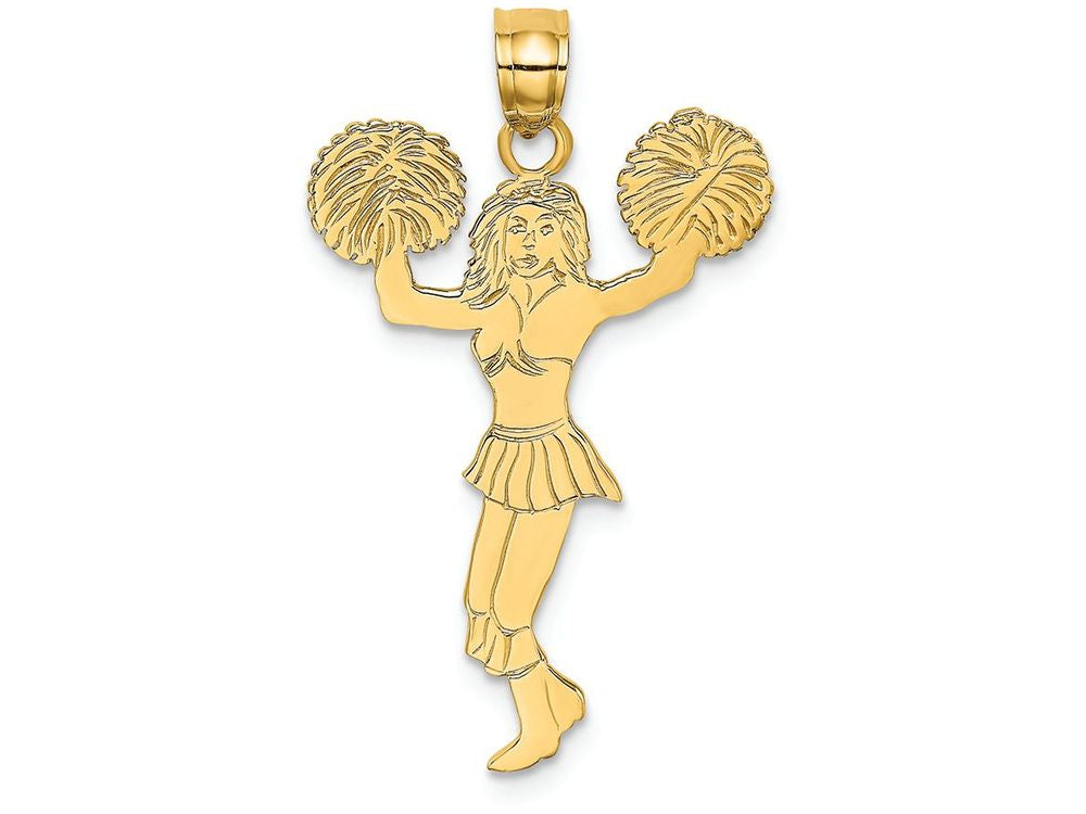 FJC Finejewelers 14k Yellow Gold Cheerleader with Pom-poms Charm