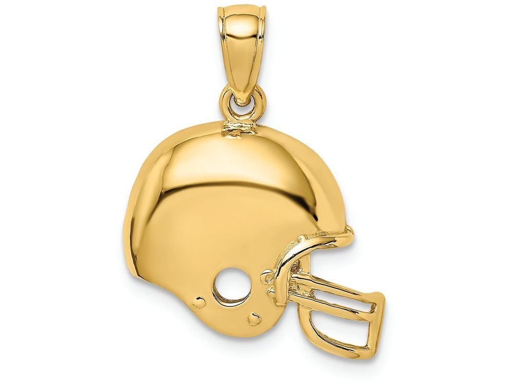 FJC Finejewelers 14k Yellow Gold Football Helmet Charm
