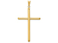 FJC Finejewelers 14k Yellow Gold 3d Polished Hollow Cross Charm