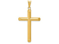 FJC Finejewelers 14k Yellow Gold 3d Polished Hollow Cross Charm