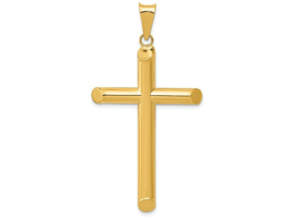 FJC Finejewelers 14k Yellow Gold 3d Polished Hollow Cross Charm