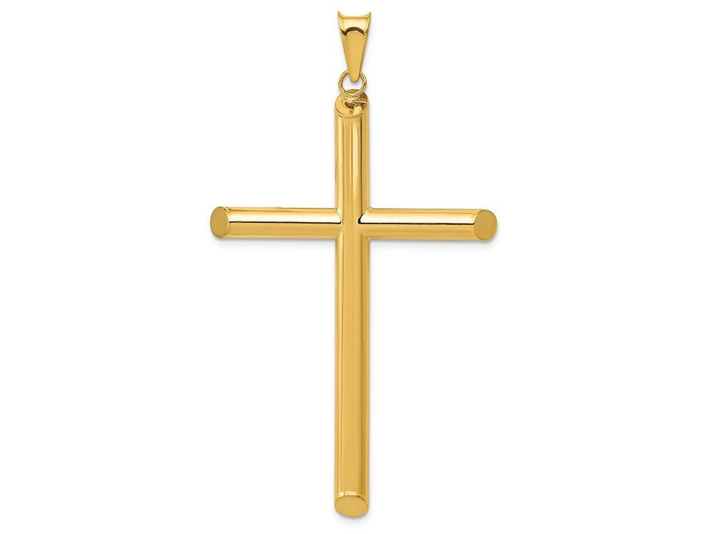 FJC Finejewelers 14k Yellow Gold 3d Polished Hollow Cross Charm