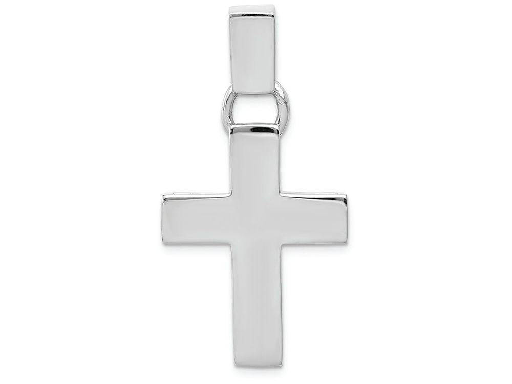 FJC Finejewelers 14k White Gold Modern Cross Charm