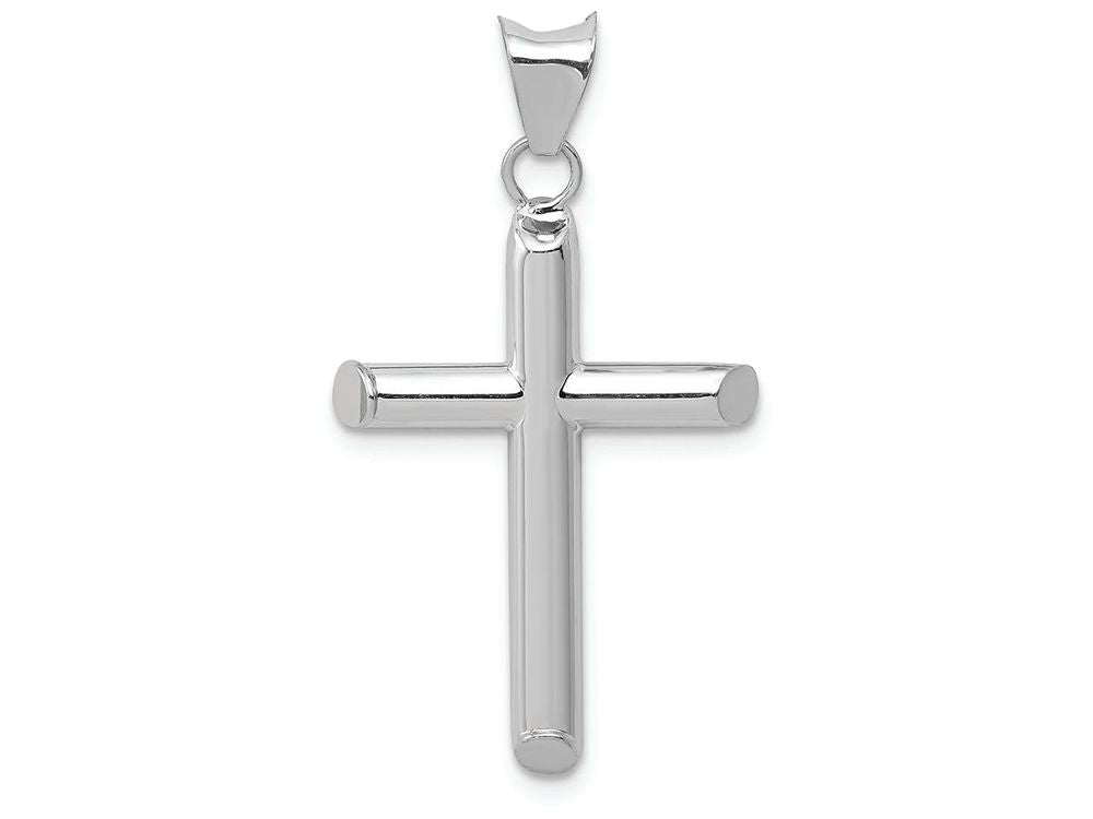 FJC Finejewelers 14k White Gold Polished Hollow Cross Charm