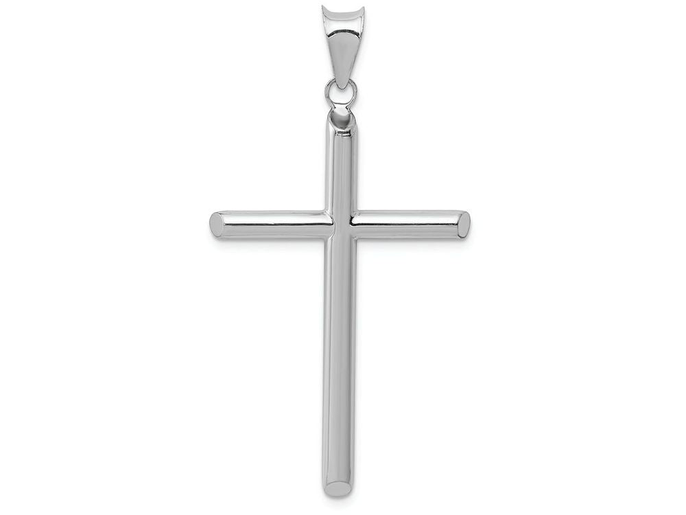 FJC Finejewelers 14k White Gold Hollow Cross Charm