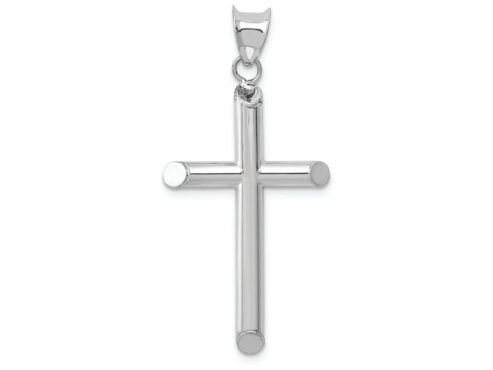 FJC Finejewelers 14k White Gold Hollow Cross Charm