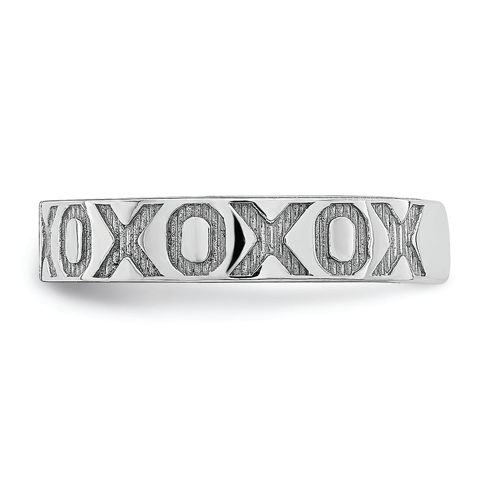 FJC Finejewelers 14k White Gold Adjustable XO Pattern Polished Toe Ring