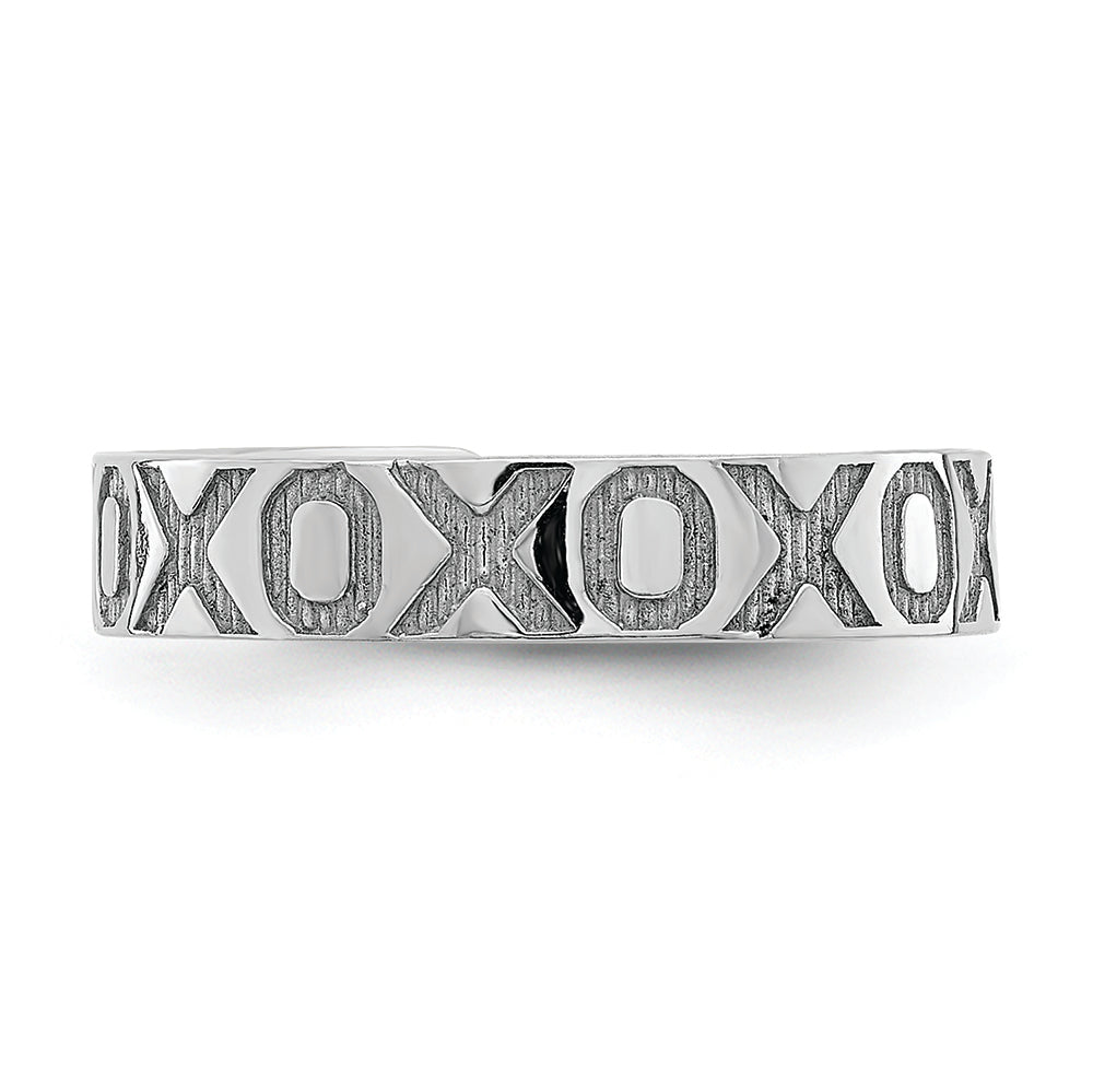 FJC Finejewelers 14k White Gold Adjustable XO Pattern Polished Toe Ring