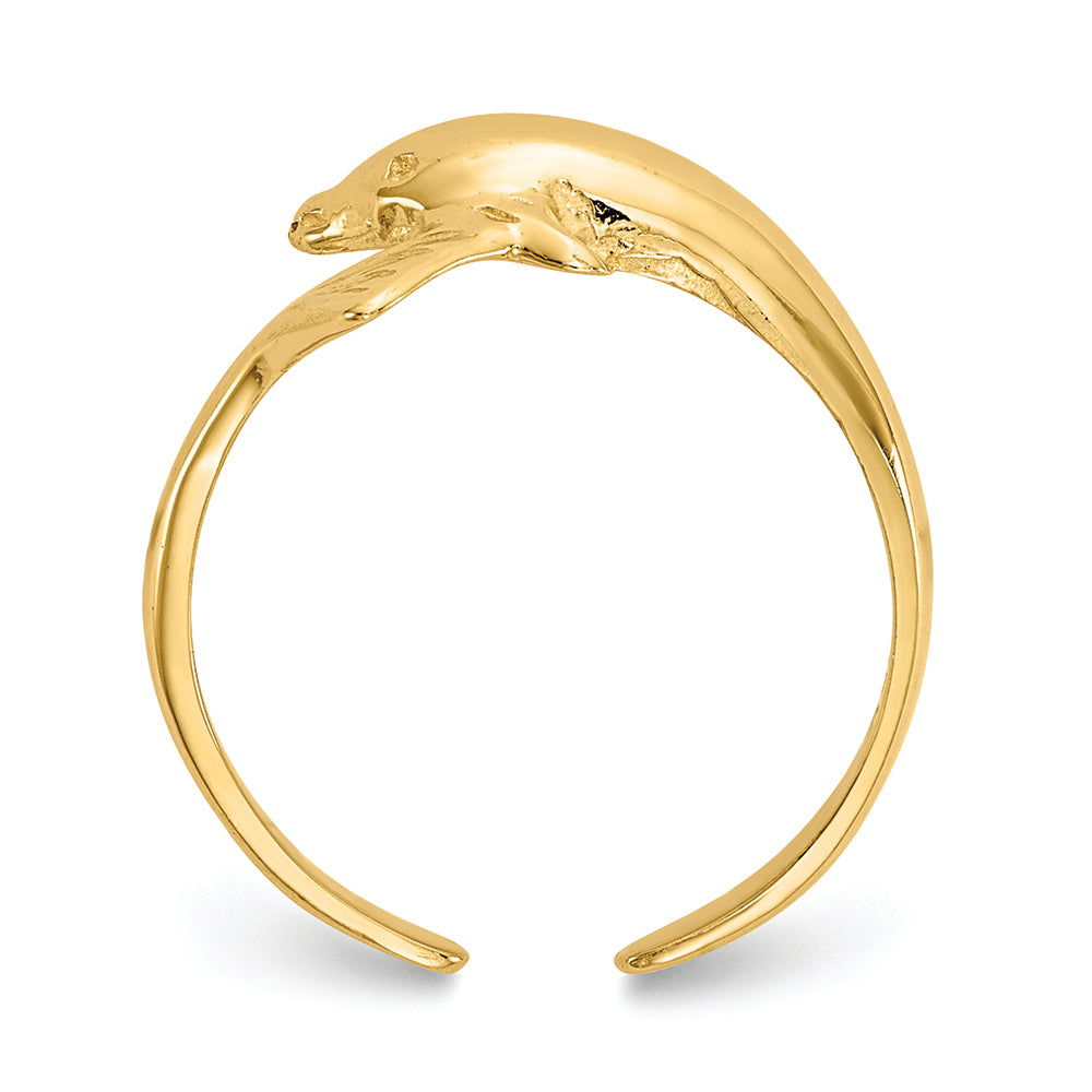 FJC Finejewelers 14k Yellow Gold Dolphin Toe Ring