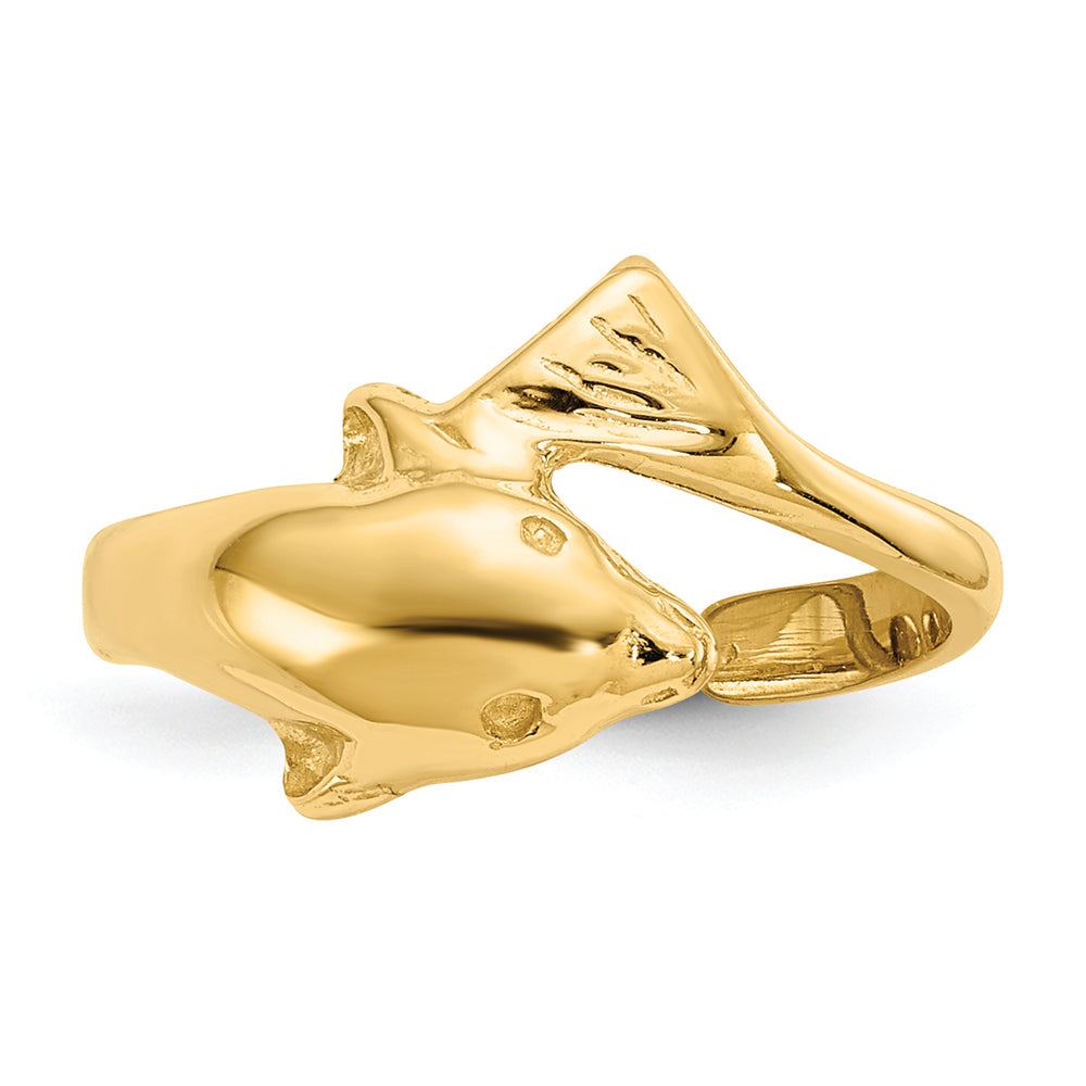 FJC Finejewelers 14k Yellow Gold Dolphin Toe Ring