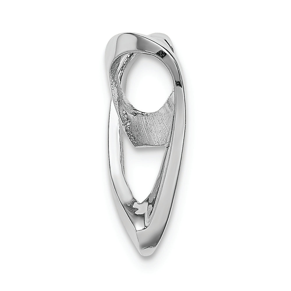 FJC Finejewelers 14k White Gold Mini Heart Slide Polish Open Charm
