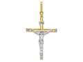 FJC Finejewelers 14k Two-tone Gold Crucifix Charm