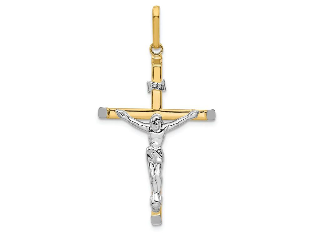 FJC Finejewelers 14k Two-tone Gold Crucifix Charm