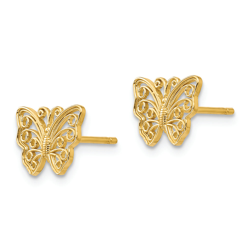 FJC Finejewelers 14k Yellow Gold Butterfly Post Earrings